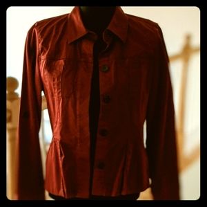 Old Navy red cotton blend jacket, size medium